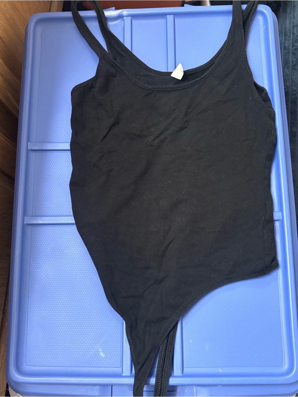 bp Black Scoop Neck Tank Bodysuit